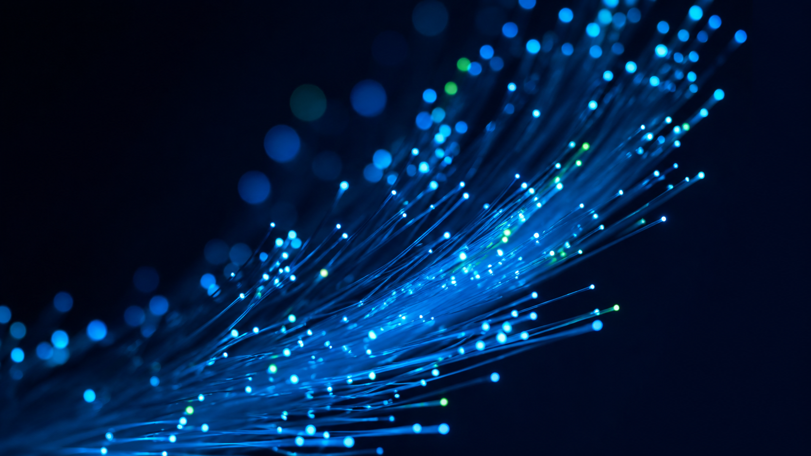 Feixe de fibra óptica iluminado